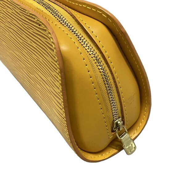 LOUIS VUITTON Dauphine PM Jaune Epi Leather Pouch Bag 144-090225 - Picture 6 of 8